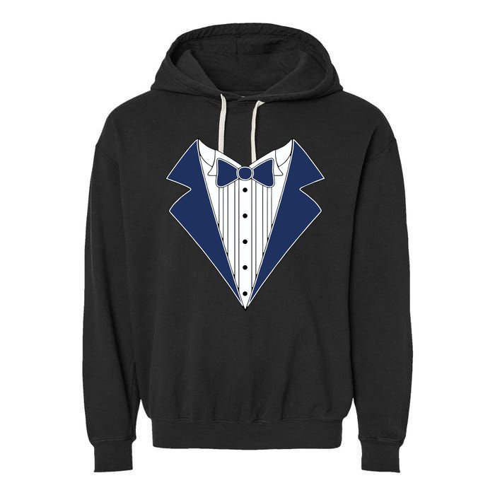 Navy Tux Tuxedo Garment-Dyed Fleece Hoodie