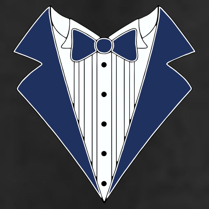 Navy Tux Tuxedo Garment-Dyed Fleece Hoodie