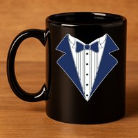 Navy Tux Tuxedo 11oz C Handle Ceramic Mug