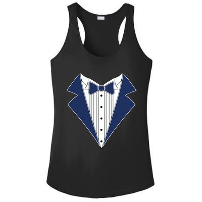 Navy Tux Tuxedo Ladies PosiCharge Competitor Racerback Tank