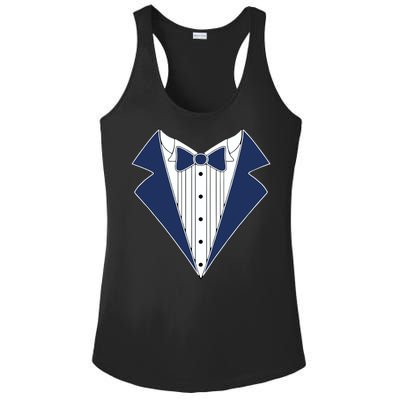 Navy Tux Tuxedo Ladies PosiCharge Competitor Racerback Tank