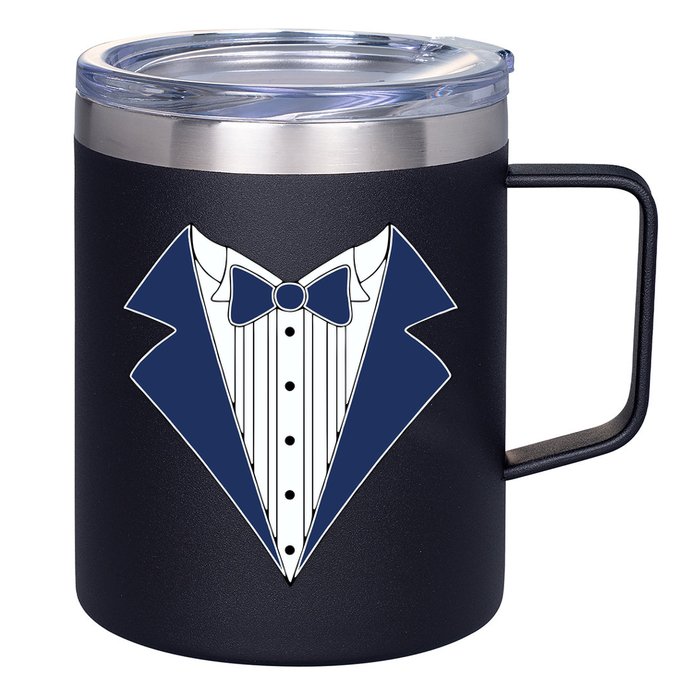 Navy Tux Tuxedo 12oz Stainless Steel Coffee Mug