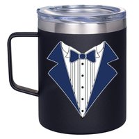 Navy Tux Tuxedo 12oz Stainless Steel Coffee Mug