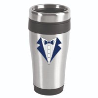 Navy Tux Tuxedo 16oz Travel Tumbler