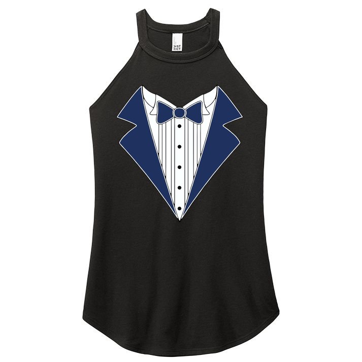Navy Tux Tuxedo Women's Perfect Tri Rocker Tank