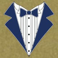 Navy Tux Tuxedo Garment-Dyed Women's Muscle Tee