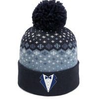 Navy Tux Tuxedo The Baniff Cuffed Pom Beanie