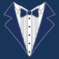Navy Tux Tuxedo Drawstring Bag