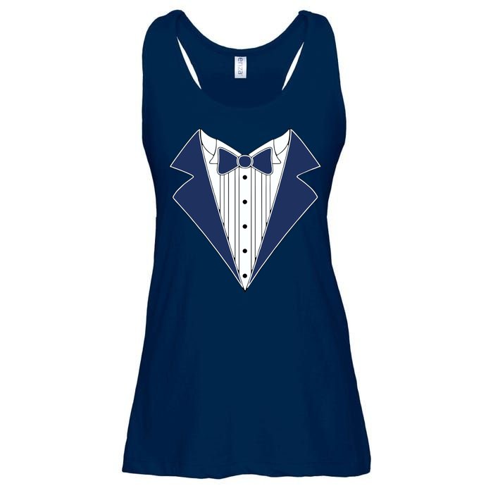 Navy Tux Tuxedo Ladies Essential Flowy Tank