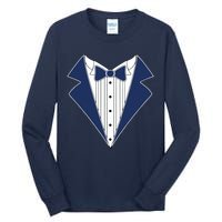 Navy Tux Tuxedo Tall Long Sleeve T-Shirt