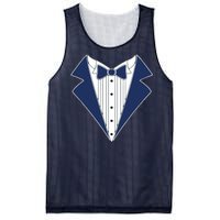 Navy Tux Tuxedo Mesh Reversible Basketball Jersey Tank