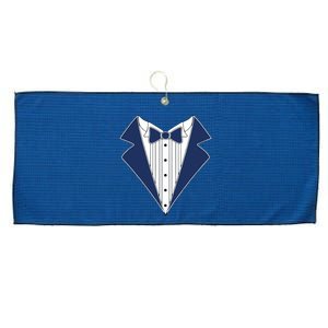 Navy Tux Tuxedo Large Microfiber Waffle Golf Towel