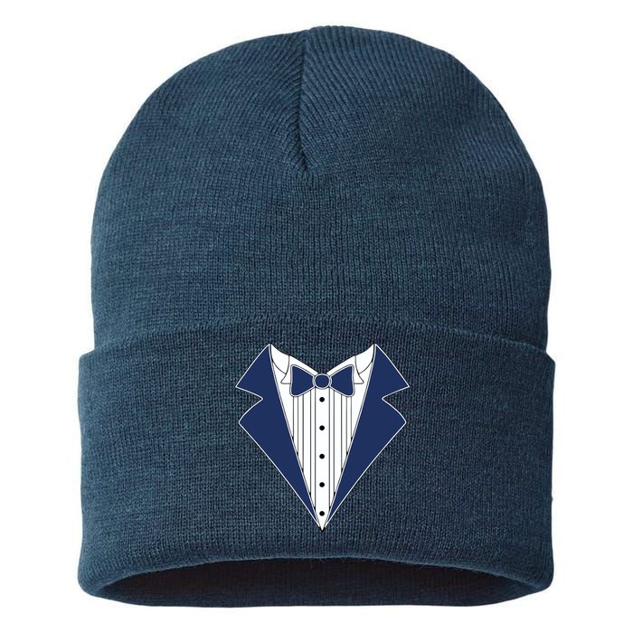 Navy Tux Tuxedo Sustainable Knit Beanie