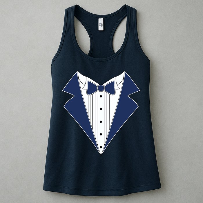 Navy Tux Tuxedo Womens Tank Top