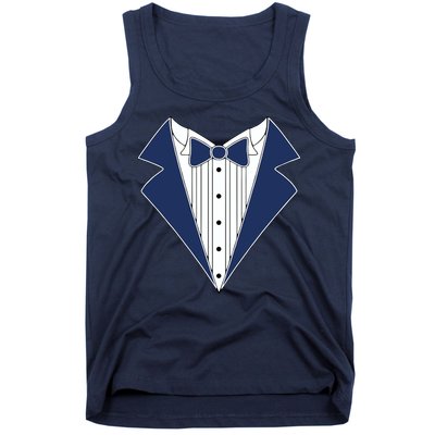 Navy Tux Tuxedo Tank Top