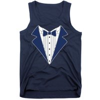 Navy Tux Tuxedo Tank Top