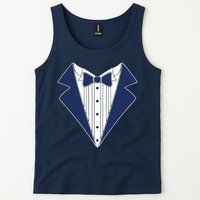 Navy Tux Tuxedo Tank Top