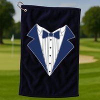 Navy Tux Tuxedo Golf Towel