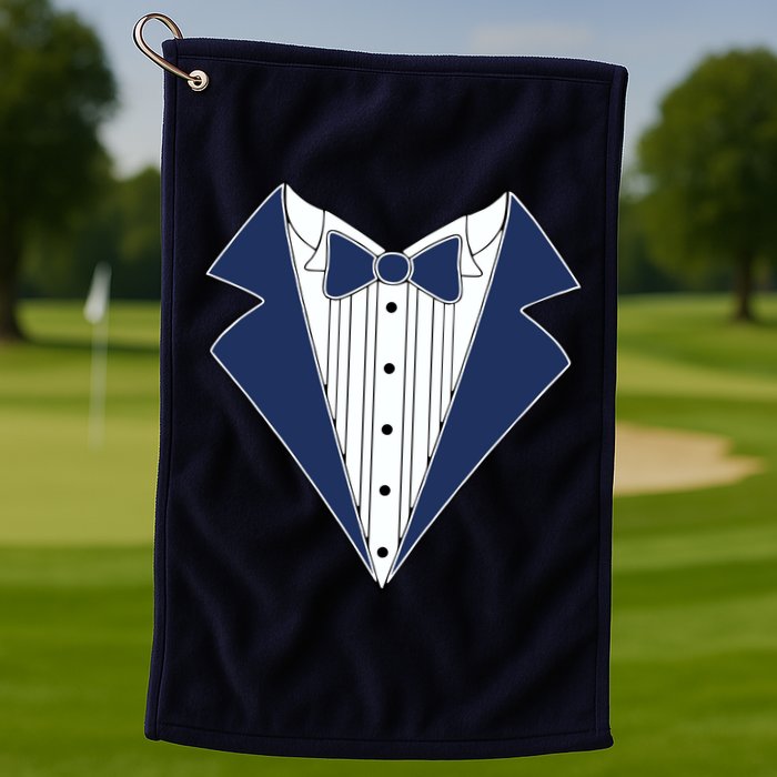 Navy Tux Tuxedo Golf Towel