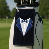 Navy Tux Tuxedo Golf Towel