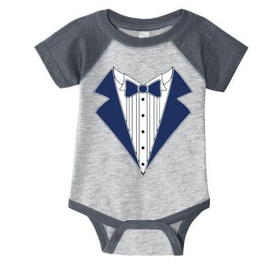 Navy Tux Tuxedo Infant Baby Jersey Bodysuit