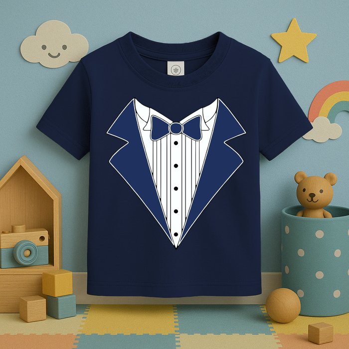 Navy Tux Tuxedo Toddler T-Shirt