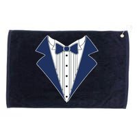 Navy Tux Tuxedo Grommeted Golf Towel