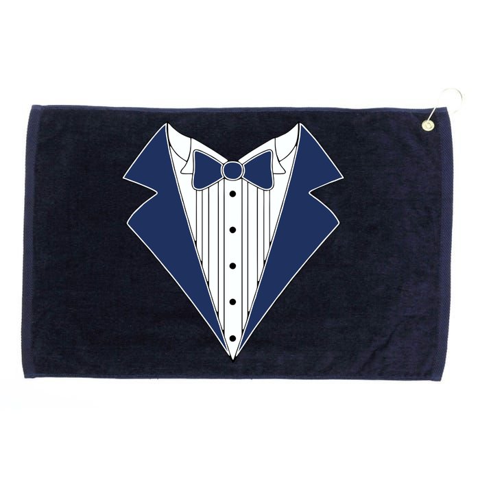 Navy Tux Tuxedo Grommeted Golf Towel
