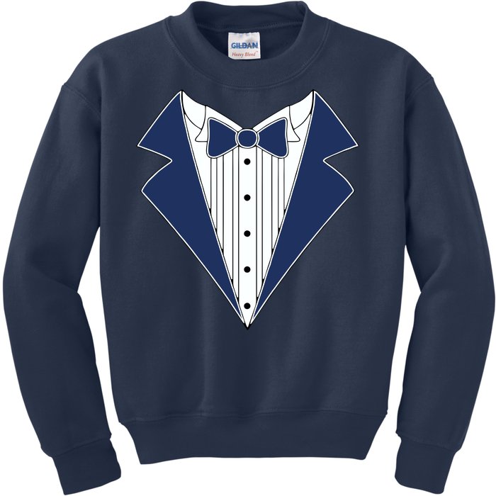 Navy Tux Tuxedo Kids Sweatshirt