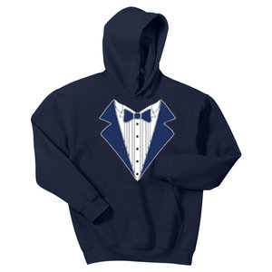 Navy Tux Tuxedo Kids Hoodie