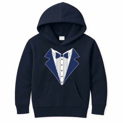 Navy Tux Tuxedo Kids Hoodie