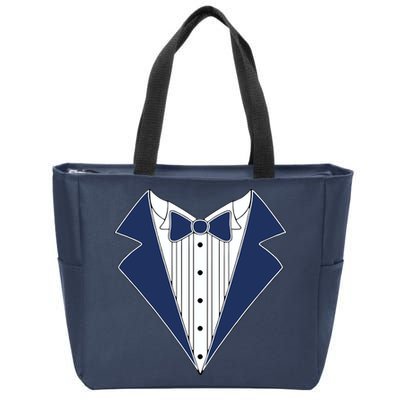 Navy Tux Tuxedo Zip Tote Bag