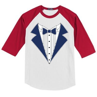 Navy Tux Tuxedo Kids Colorblock Raglan Jersey