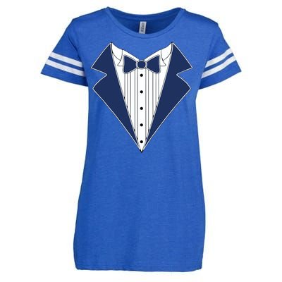 Navy Tux Tuxedo Enza Ladies Jersey Football T-Shirt