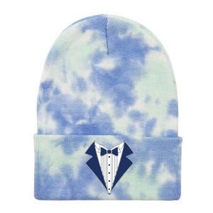 Navy Tux Tuxedo Tie Dye 12in Knit Beanie