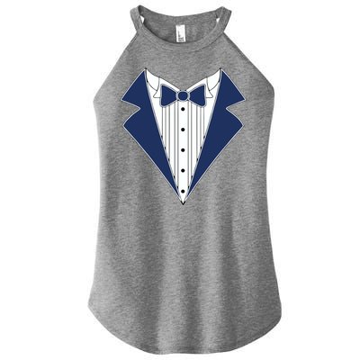 Navy Tux Tuxedo Women's Perfect Tri Rocker Tank