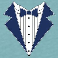 Navy Tux Tuxedo Sueded Cloud Jersey T-Shirt