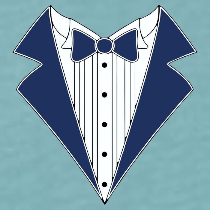 Navy Tux Tuxedo Sueded Cloud Jersey T-Shirt