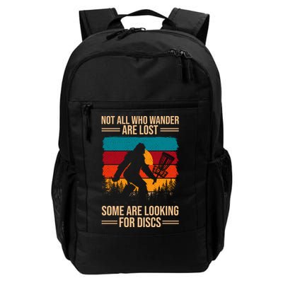 Not All Who Wander Are Lost Some Are Looking For Discs Golf Bigfoot Vintage Backpack