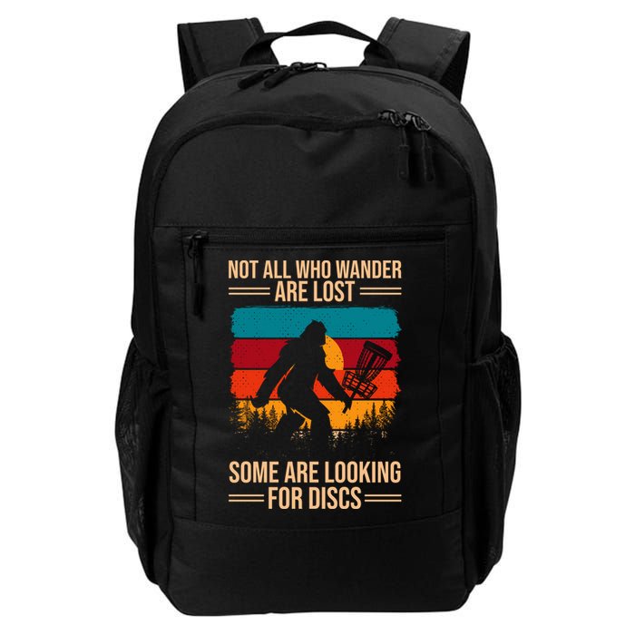 Not All Who Wander Are Lost Some Are Looking For Discs Golf Bigfoot Vintage Backpack