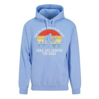 Not All Who Wander Are Lost Disc Golf Bigfoot Christmas Unisex Surf Hoodie