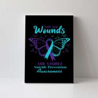 Not All Wounds Are Visible Suicide Awareness Mental Health Canvas