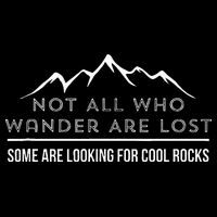 Not All Who Wander Are Lost Some Are Looking For Cool Rocks 7-Panel Snapback Hat