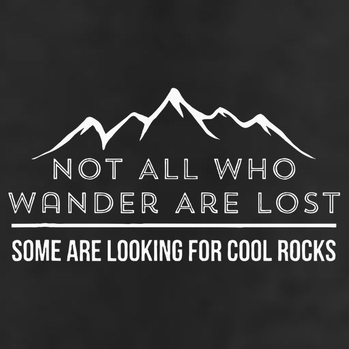 Not All Who Wander Are Lost Some Are Looking For Cool Rocks 25L Jumbo Tote