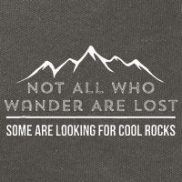 Not All Who Wander Are Lost Some Are Looking For Cool Rocks Cotton Canvas Backpack