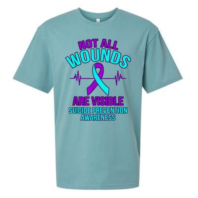 Not All Wounds Are Visible Happy Suicide Awareness Graphic Sueded Cloud Jersey T-Shirt