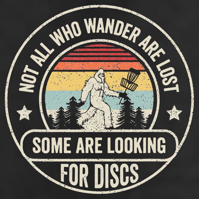 Not All Who Wander Are Lost Disc Golf Father's Day 7 Panel Mesh Trucker Snapback Hat