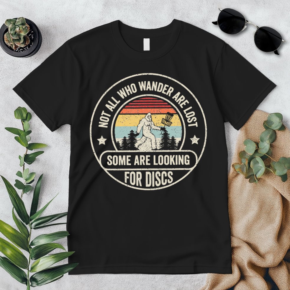 Not All Who Wander Are Lost Disc Golf Father's Day Premium T-Shirt