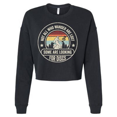 Not All Who Wander Are Lost Disc Golf Father's Day Cropped Pullover Crew