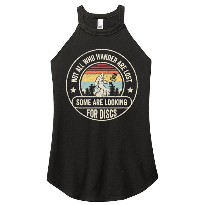 Not All Who Wander Are Lost Disc Golf Father's Day Women's Perfect Tri Rocker Tank